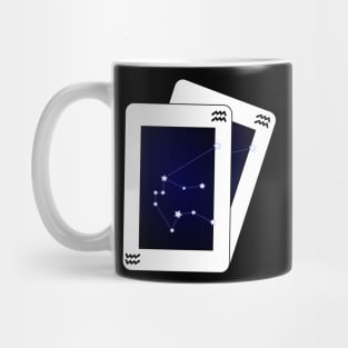 Aquarius Zodiac Sign Card Mug